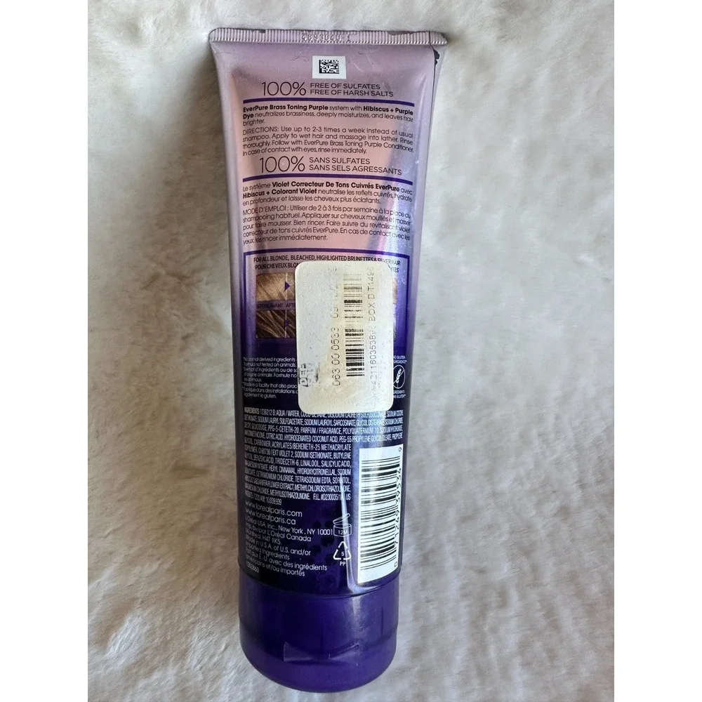 L'Oreal Paris EverPure Sulfate Free Purple Shampoo for Colored Hair 6.8‎ fl oz
